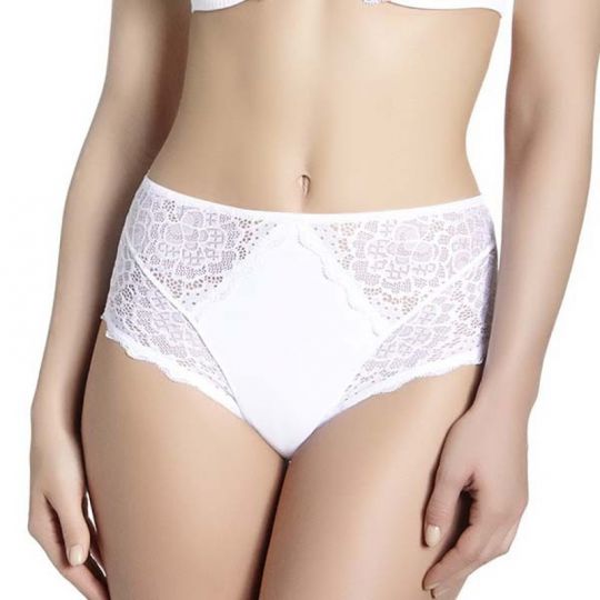 Simone Perele Caresse ivory vysoké kalhotky